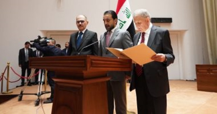 الرئيس العراقي المنتخب عبد اللطيف رشيد يؤدي اليمين الدستورية